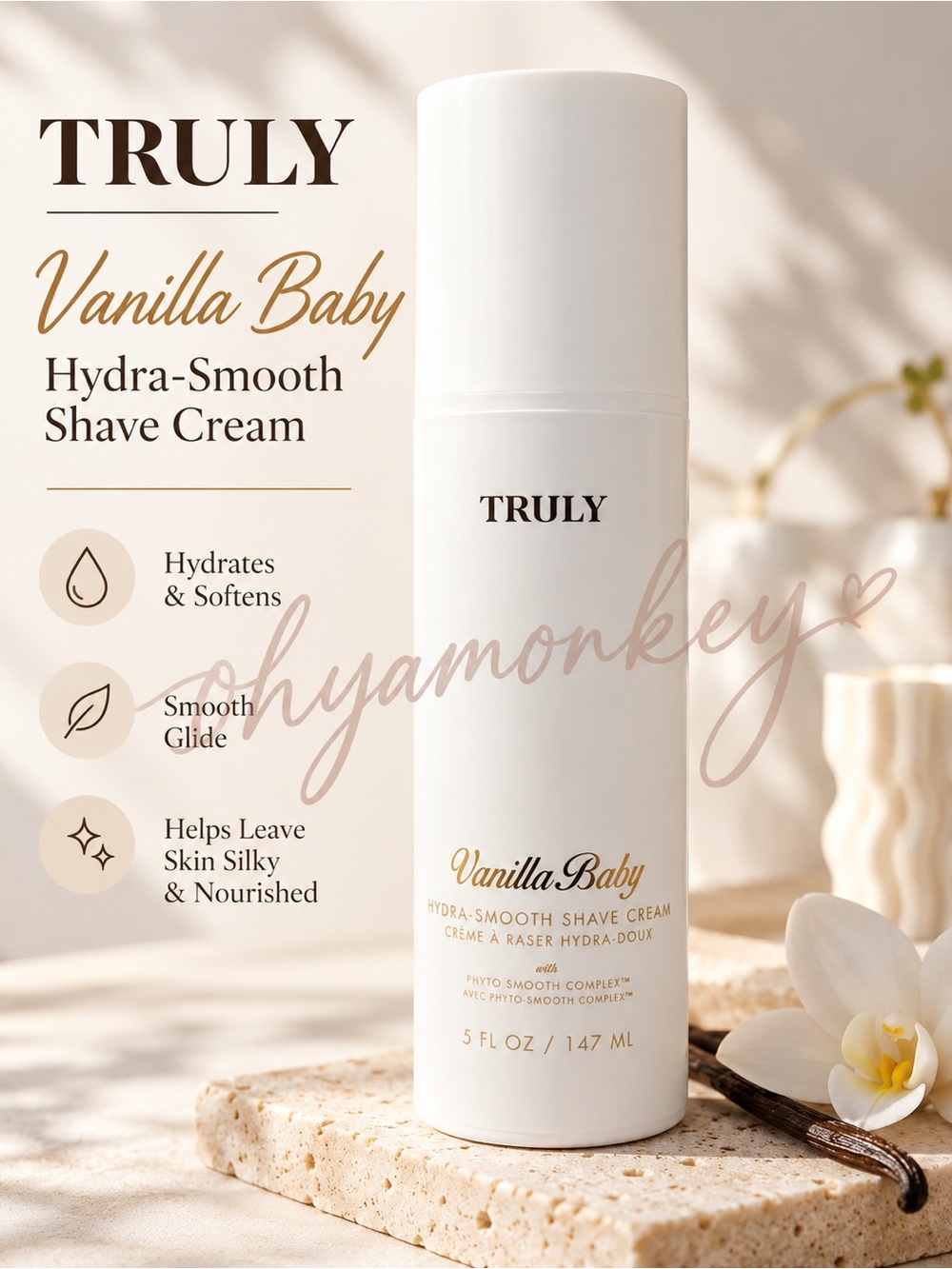 TRULY Vanilla Baby Hydra-Smooth Shave Cream